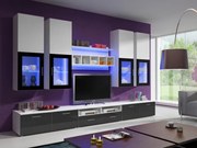 Mobilier living Aston 1 (Alb + gri) (cu iluminat). 611004