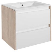 Dulap de bază Porto 60 cu chiuvetă, stejar sonoma-alb