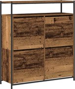 vidaXL Dulap pentru pantofi Lemn vechi 100 x 34 x 112 cm Lemn compozit