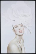 Tablou cu rama Art Lady Alb Blossom 120x80cm