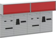 vidaXL Set dulap de unelte 6 pcs Roșu Oțel vopsit electrostatic