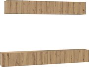 vidaXL Set comodă TV Pe perete 5 pcs Stejar Artizanal Lemn compozit