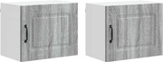 vidaXL Dulap de bucătărie Kalmar 2 pcs Gri Sonoma 50 x 31 x 40 cm