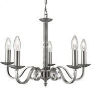 Lustra clasica suspendata design traditional Richmond 5L argintiu 1505-5SS SRT