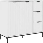 vidaXL Bufet cu sertar Alb lucios 89,5 x 33 x 82 cm Lemn compozit