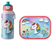 Set cutie pentru gustări și sticlă de apă pentru copii Mepal Unicorn