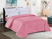 Cuvertura de pat roz cu model LEAVES Dimensiuni: 170 x 210 cm