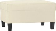 vidaXL Taburet, crem, 70x55x41 cm, piele ecologică