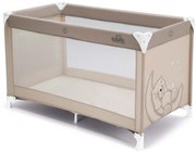 Patut pliant voiaj ultraportabil pentru copii   Sonno  , usor de transportat, ideal pentru calatorii, material rezistent cu protectii laterale si saltea inclusa, Bej
