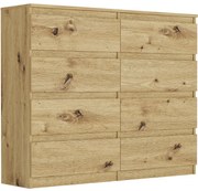 Comoda cu 8 sertare R-120-S8 - diferite variante de culoare artisan