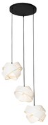 Lampă modernă cu pandantiv alb cu 3 lumini - Cloth
