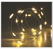 Sârmă luminoasă cu temporizator Silverlights 80 LED, albă caldă, 395 cm