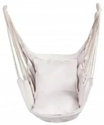 Hamac de lux suspendat tip LLG, Pana la 120 kg, 2 perne, 110x130x100 cm, Alb