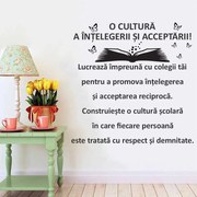 Sticker perete Cultura intelegerii si acceptarii