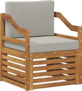 vidaXL Set de canapele de exterior cu pernă natural 67 x 63 x 73 cm