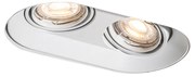 Spoturi rotunde incastrate albe GU10 50mm 2 lumini - Hubs