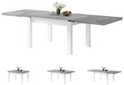 Mazzoni ROYAL Beton Millennium/Alb Mat - MASĂ EXTENSIBILĂ PÂNĂ LA 2,7 m