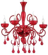 Lustra 5 brate diametru 68cm LILLY SP5 rosso 073453