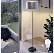 Lampadar LED TUNJA, 1x E27, 20W, 230V, Ø 38 cm, negru/gri