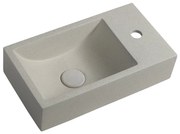Chiuvetă mică pentru WC gri deschis din beton 40x22 cm Crest – Sapho