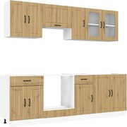vidaXL Set dulap de bucătărie 8 piese „Kalmar” stejar artizanal lemn