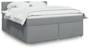 vidaXL Pat continental, gri deschis, 180x200 cm, material textil