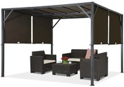 Santorini 4 x 4m maro Garden Point pergolă metalică pentru terasă