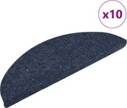 vidaXL Covorașe autoadezive pentru scări, 10 buc., 56x17x3 cm, semirotunde, albastre