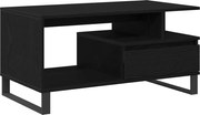 vidaXL Masă de cafea Stejar Negru 90 x 49 x 45 cm Lemn compozit