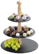 Platou cu 3 niveluri, ardezie, Kesper