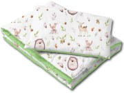 Lenjerie patut cosleeper 90x50 cm Kidizi Forest Joy, include cearceaf, perna si pilota