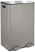 Coș de gunoi taupe pentru reciclare/cu pedală 2x30 l din oțel Aliya – Spirella