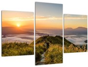 Tablou cu munți în apus de soare (90x60 cm)