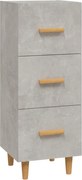 vidaXL Servantă, gri beton, 34,5x34x90 cm, lemn compozit