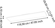 Eglo 902302-LED Panou LED aplicat MORADILLO-R, cu dimmer, LED/33,5W/230V, 120 x 30 cm, alb + telecomandă