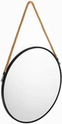 Oglinda rotunda 50 cm Rea rama neagra curea sfoara BBJ-50R