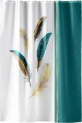 Perdea de duș cu decorațiuni aurii, PLUMISS, 180 x 200 cm