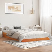 vidaXL Cadru pat fără saltea, maro ceruit, 160x200 cm, lemn masiv pin