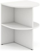 Măsuță semicirculară cu rafturi deschise