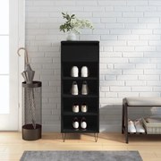 vidaXL Pantofar, negru, 40x36x105 cm, lemn compozit