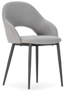 Scaune de dining gri-deschis 2 buc. tapițate Lia – Marckeric