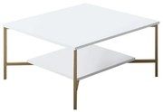 Măsuță de cafea Gold Line White