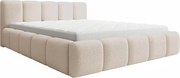 Pat tapițat Tesia 180x200 cu ladă depozitare - boucle bej Quelle 03