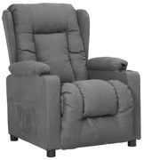 vidaXL Fotoliu rabatabil, gri deschis, material textil