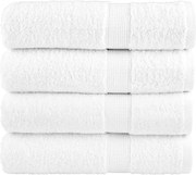 vidaXL Prosoape de mâini premium, SOLUND 4 buc alb 50x100cm 600gsm