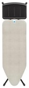 Masa de calcat Brabantia C 1008896, 124x45 cm, 7 pozitii de reglare, Suport generator de abur, Gri deschis