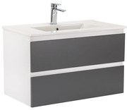 Dulap inferior Vario Forte 80 cu lavoar alb-antracit