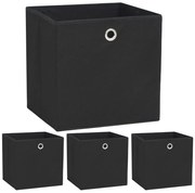 vidaXL Cutii de depozitare, 4 buc., negru 32x32x32 cm material nețesut