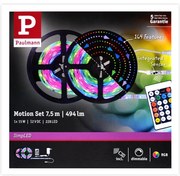 Bandă dimabilă LED RGB/15W Paulmann 70514 SIMPLED 7,5m 230V + telecomandă