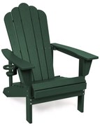 Fotoliu de grădină verde din plastic Adirondack – Bonami Selection